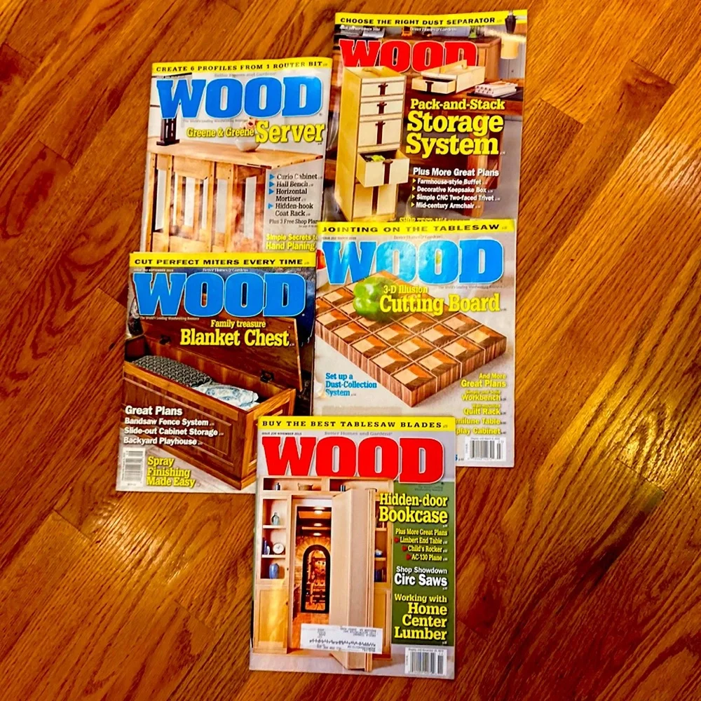 Wood Magazines ( 5 back Issues)